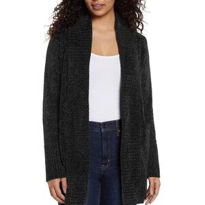 DEFECT Orvis Women's Chenelle Open Front Cardigan True Black Size L $80 3C584